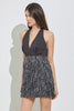 Chic and fab, this Heather fringe mini dress will showcase your curves and give off a flirty flair. This halter features a plunging neckline, high-rise waist, a mini-length hem with a chic fringe skirt, and a form-enhancing silhouette. 