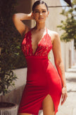 Maitlin Red Lace Dress