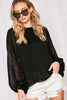 Taylor Sequin Sleeve  Blouse