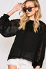 Taylor Sequin Sleeve  Blouse