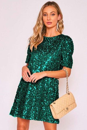 Zoe Sequin Cap Sleeve Dress