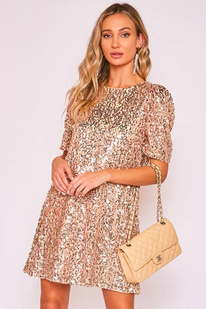 Zoe Sequin Cap Sleeve Dress