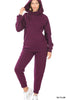SIDE TIE SWEAT HOODIE & SWEATPANTS SET  - KANGAROO POCKET (HOODIE)  - RIBBED CUFF  - ELASTIC WAISTBAND WITH FUNCTIONAL DRAWSTRING  - SIDE POCKETS (SWEATPANTS)  **SWEAT HOODIE TOTAL BODY LENGTH: 27