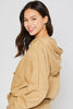 COTTON TERRY SPLIT-NECK HOODIE * Lightweight and Soft Cotton Terry * Adjustable Drawstring Waist * Long Sleeve Banded Cuff & Hem * Match with PA530 - Pre-Washed for a no-shrink true fit. MODEL: 5'7